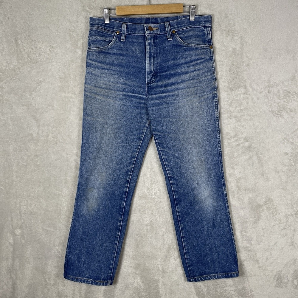 Vtg Wrangler Jeans Mens 32x29 (fit 33x27) 936PWD Whisker Fade‎ Distressed *READ